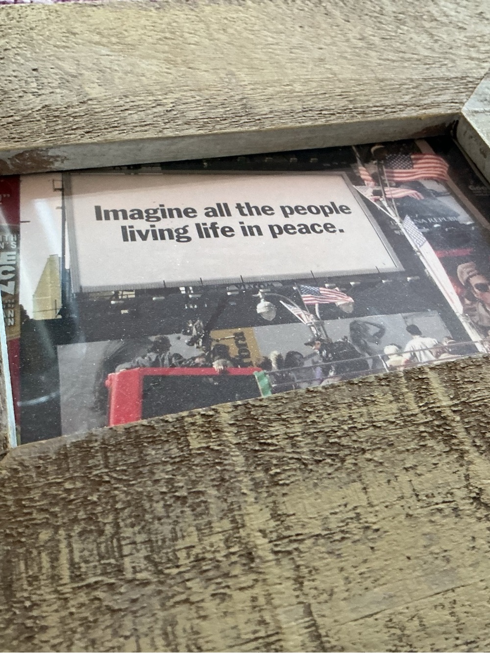 Imagine all the people living life in peace